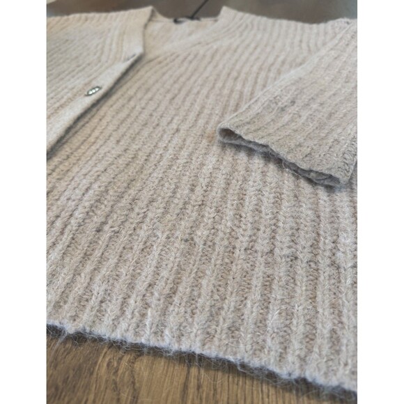 Jenni Kayne Alpaca Blend Oversized Cocoon Cardigan Women’s Sz M Oatmeal Buttons - Picture 5 of 13